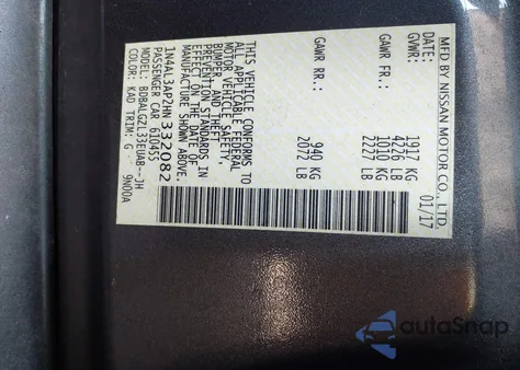 2017 Nissan Altima 2.5 S из США, поврежденный, VIN 1N4AL3AP2HN332082